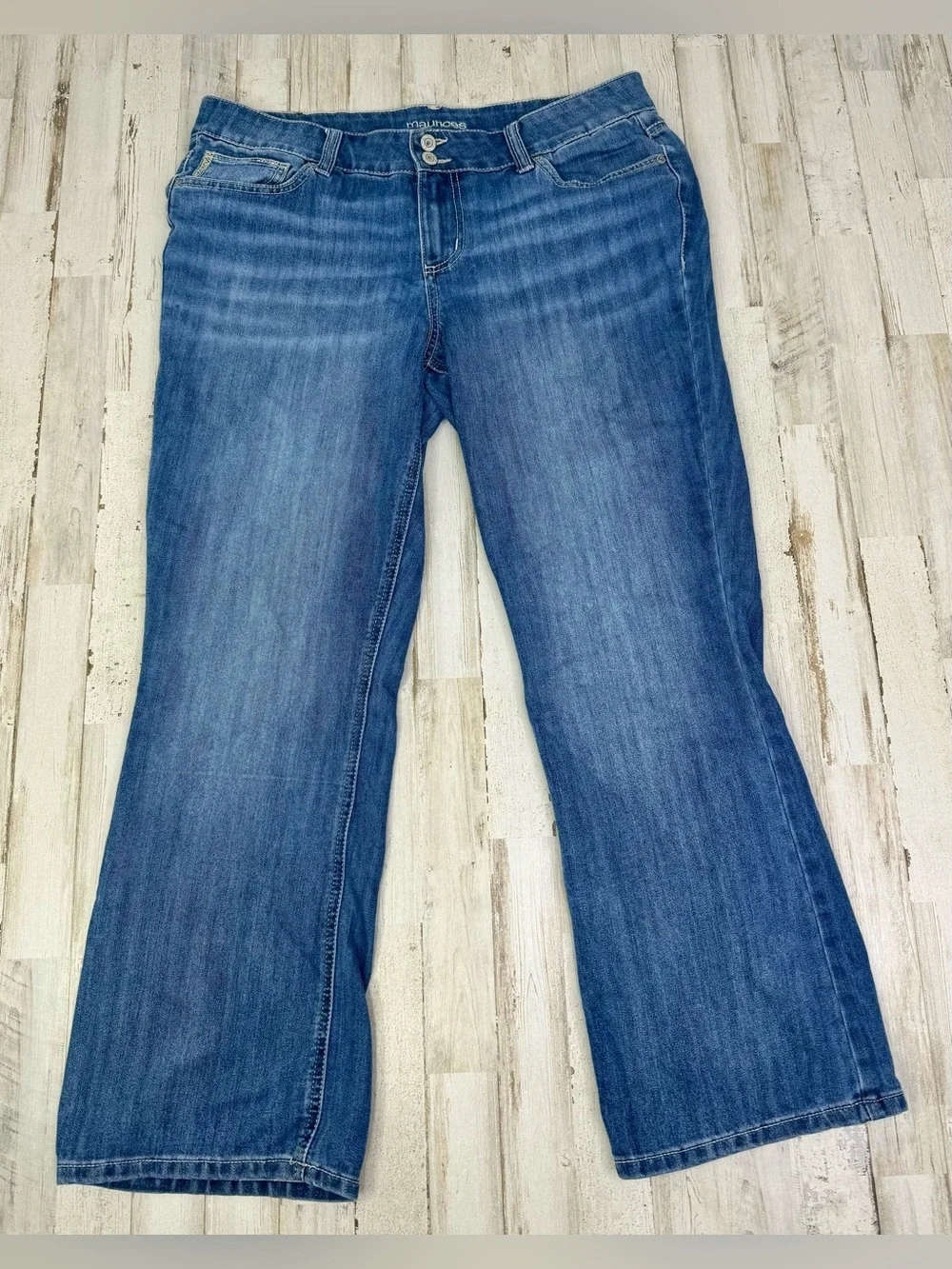 Maurices Jeans Womens 16S Blue High Rise Straight Leg